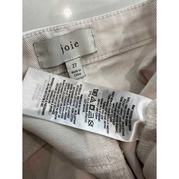 Joie Emersyn Utilitarian Jeans in White Sand Size 27 - Picture 5 of 5